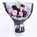 Букет «Ретро» из роз и гвоздик