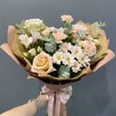 Букет «Восторг» из роз и хризантем