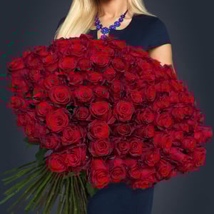 Букет «101 красная роза Эквадор 100 см»