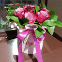 Шляпная коробка с цветами «Композиция из Роз»