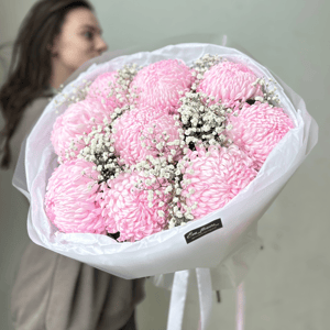 В букете зима из гипсофил