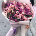 Букет «Розовый закат» из альстромерий