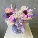 Сухоцветы в шляпной коробочке