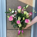 Букет «Бохо» из роз и эустом