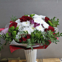 Букет бодро из роз и хризантем