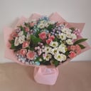 Букет «Рапсодия» из роз и хризантем