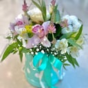 Композиция «Утренняя свежесть» из хризантем и альстромерий