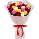 Букет из разноцветных роз, 21 шт