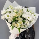 Букет «3 хризантемы и альстромерия»