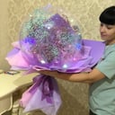 Букет «Гипсофила с подсветкой в шаре»