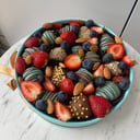 Бокс из клубники в шоколаде в бирюзовой коробочке