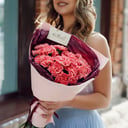 Букет «Розовые гвоздики 15 штук»