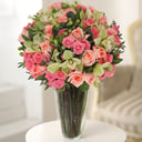 Букет «Хорошее настроение» из роз и орхидей