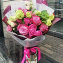 Букет «Романтика» из роз и эустом