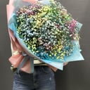 Букет Радуга размер М из гипсофил