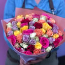 Букет «51 разноцветная Роза»