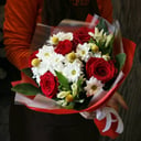 Букет «Кристина» из роз и хризантем