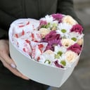 Подарочный набор «Для нее» из эустом и хризантем