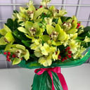 Букет «Воодушевление» из орхидей и альстромерий