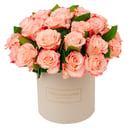 Шляпная коробка с цветами «Цветочная коробка Розарио»