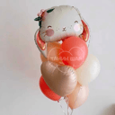 Фонтан шаров с милой зайкой