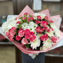 Букет «Роза и хризантема кустовая»