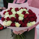 Букет 55 роз микс