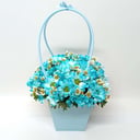 Композиция «Сумочка хризантем с ромашкой Мальвина 2.»