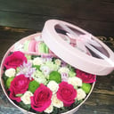 Подарочный набор «Робкая Нежность» из роз и эустом