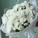 Букет «Белоснежный лед» из хризантем