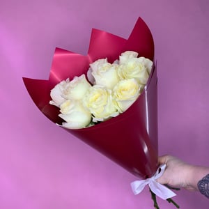 Букет «Розы белые 9 (арт31)»