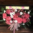 Коробка с цветами «Розовый вечер»