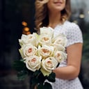 Букет «Розы White Ohara 9 штук»