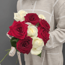 Букет из 9 роз под ленту