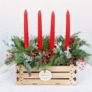 Коробка с цветами «Рождественская песня» из гипсофил