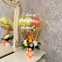 Подарочный набор «С днём рождения, Даша» из хризантем и гипсофил