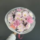 Мини букет с кустовыми хризантемами