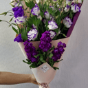 Букет «Фиолетовый восторг» из эустом и экзотических цветов