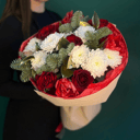 Зимний Букет из роз и хризантем