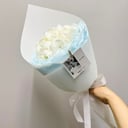 Букет «Белая гортензия в упаковке»