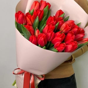Букет «Красные тюльпаны»