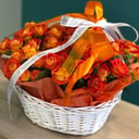 Корзина кустовой розы Фиеста