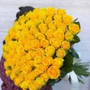 Букет «Прекрасные солнечные розы 77 шт»