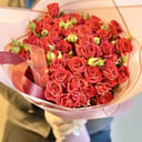 Букет «Красные кустовые розы»