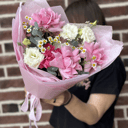 Букет «Скучаю» из роз и эустом