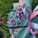 Композиция «Сумочка радужная гипсофила»