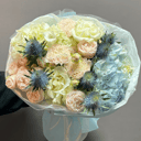 Букет настроение из гвоздик и роз