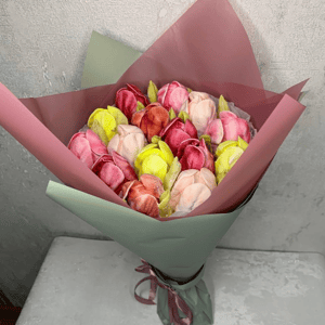 Букет из зефирных тюльпанов