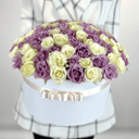 Шляпная коробка с цветами «Магический сад» из роз