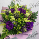 Индиго из экзотических цветов и эустом